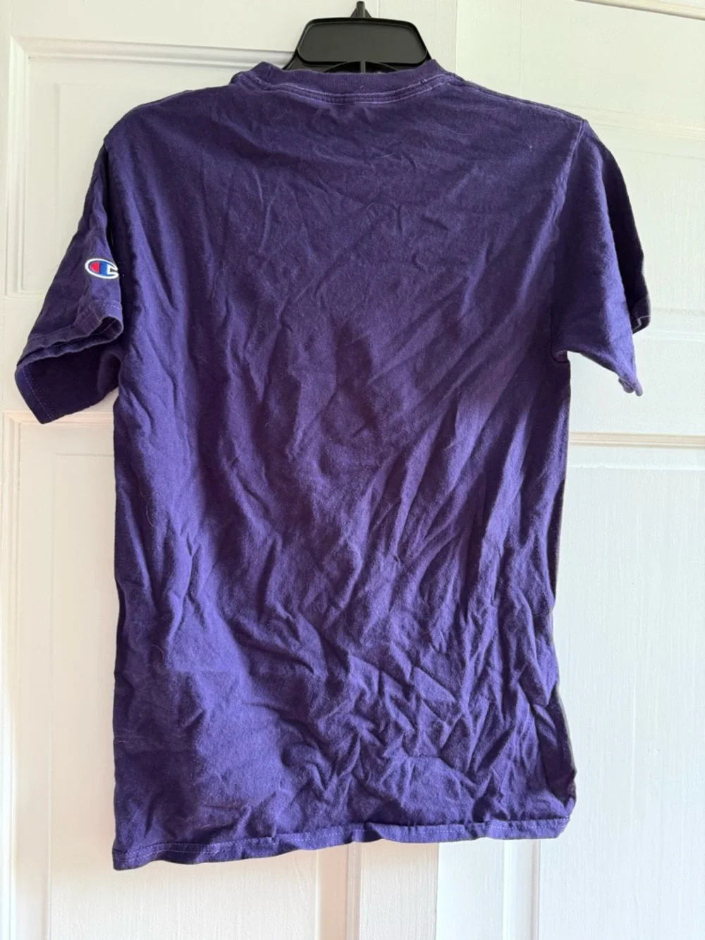 Champion Purple Crewneck Tee with Embroidered Logo - Picture 3 of 3